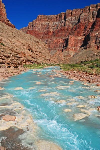 Turquoise Blue Water Of The Little Colorado River Meets The Colorado