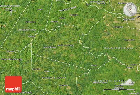 Satellite Map Of Amelia County