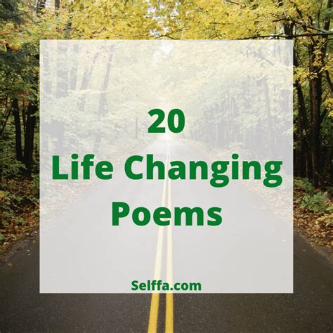 20 Life Changing Poems Selffa