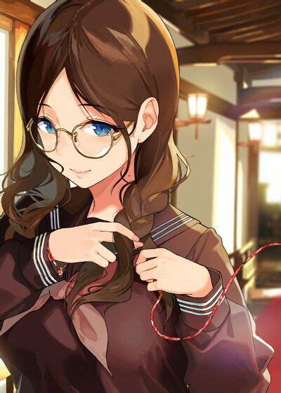 Kawaii Anime Girl Wearing Glasses