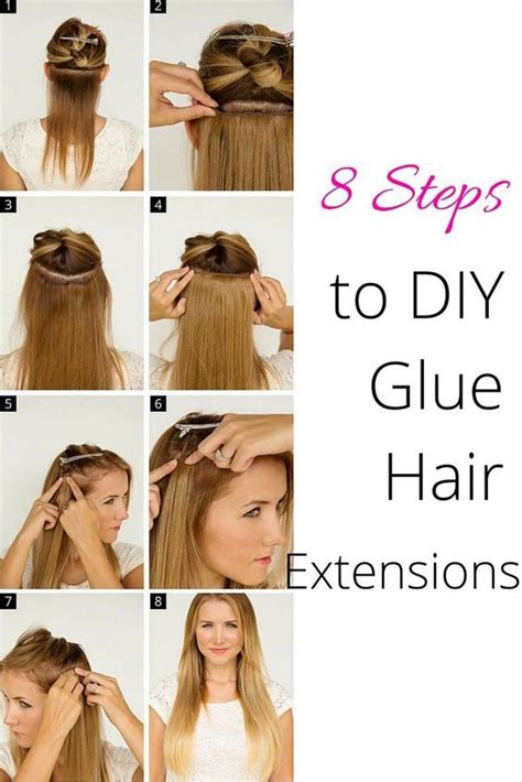 8 Easy Steps To Diy Glue Your Hair Extensions Glue In Hair Extensions Diy Hair Extensions