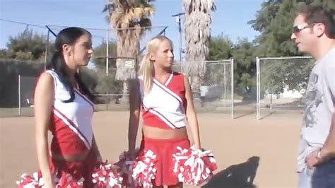 Hot Threesome With 2 Cheerleaders