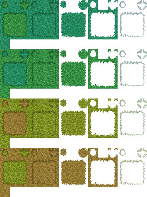 Rpg Maker Xp Auto Tiles Sheet Grass By Spritemight On