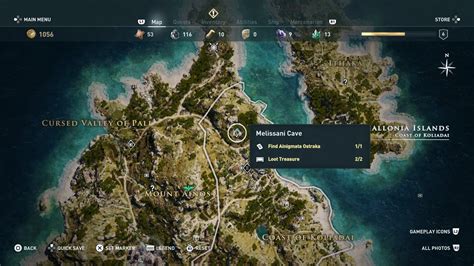 Assassins Creed Odyssey Kephallonia Ainigmata Ostraka Locations