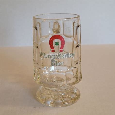 Vintage Pfungstadter Bier Rastal Beer Mug Thick Heavy Glass 6 Tall Oktoberfest Ebay