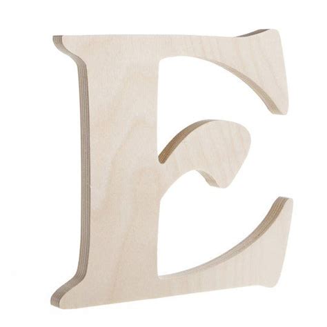 Darice Fancy Wood Letter E Unfinished 725 Inches Wood Letters