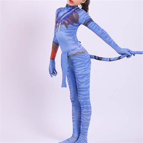 Kids Neytiri And Jake Sully Costume The Way Of Water Jumpsuit Tight Bo