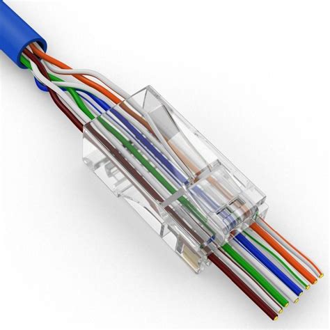 Cat5 Cat5e Network Connector 8p8c Rj45 Metal Cable Modular