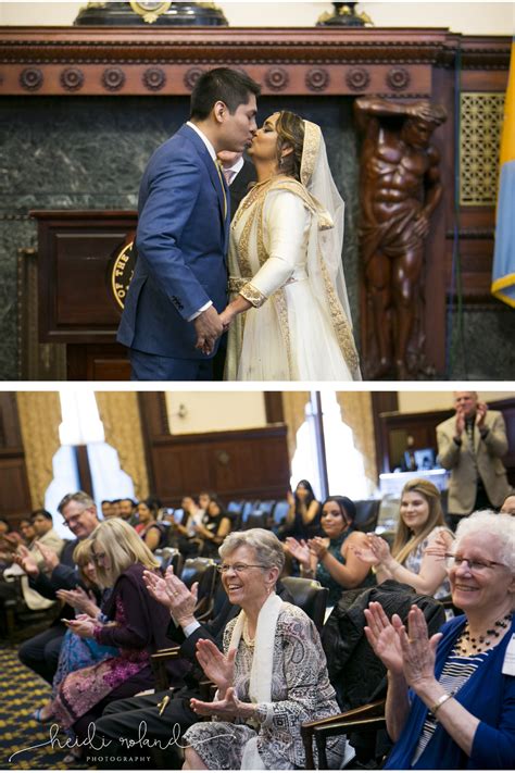 Intimate Interfaith Spring Philadelphia City Hall Wedding