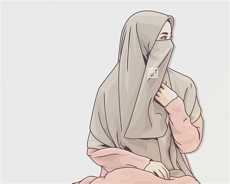 Fuad в Instagram Vector Hijab Niqab Ahmadfu22 Gambar Kartun