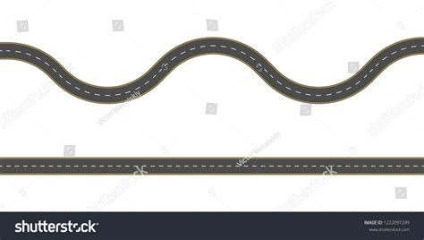 Straight And Winding Road Road Seamless Asphalt Roads Template