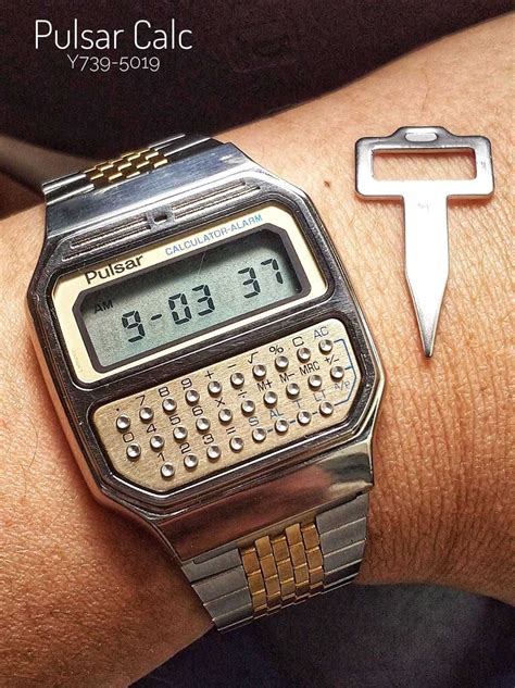 pulsar calculator watch y739 5019 coolest vintage retro watches vintage watches cool watches