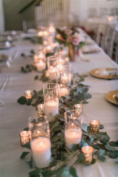 Romantic Greenery Garland Wedding Table Setting