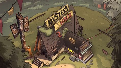 Image S1e10 Mystery Shack From Abovepng Gravity Falls Wiki