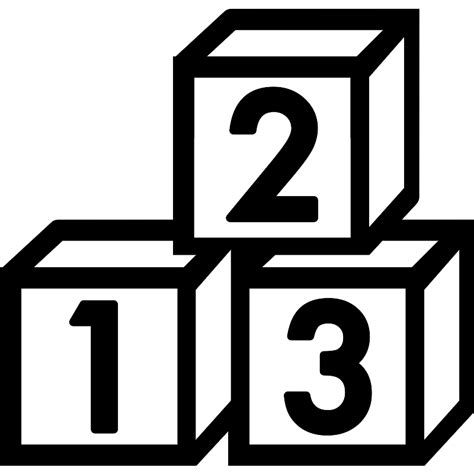 Number Blocks Toys Vector SVG Icon SVG Repo