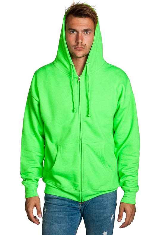 mens full zip up hoodie fleece zipper heavyweight hooded jacket sweatshirt