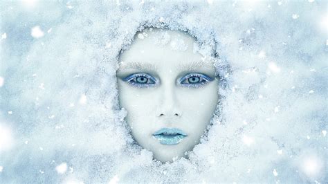 women face anastasia kosukhina makeup snow winter hd wallpaper peakpx