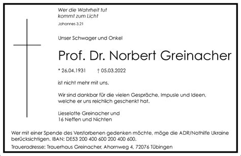 Traueranzeigen Von Norbert Greinacher Frankfurter Allgemeine Lebenswege