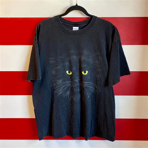 Early 2000s Black Cat Shirt Naptown Thrift