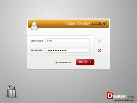 Clean Professional Login Form Psd Welovesolo