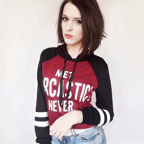 Lasperal Sexy Short Letter Printed Crop Top Fashion Hooded Sweatshirt Cool Outwear Spring