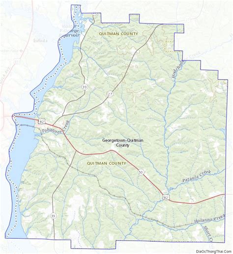 Map Of Quitman County Georgia