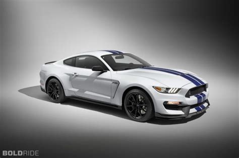 2016 Ford Shelby Gt350 Tech Package White With Blue Racing Stripe