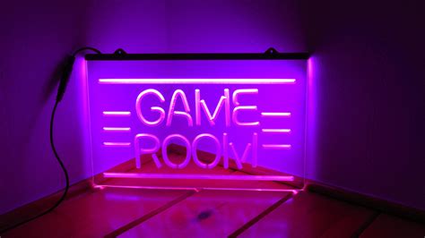 Game Room Acrylic Led Neon Light Sign Gaming Pc Laptop Etsy