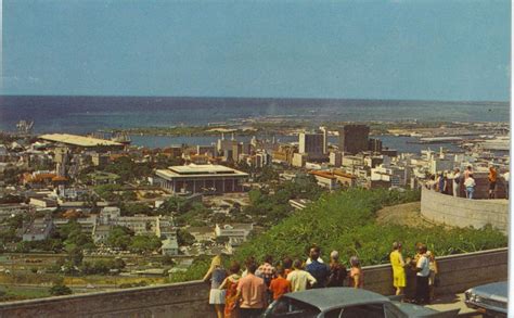 Hawaiian Views Of Downtown Honolulu Hawaii Vintage Color Postcard 1951