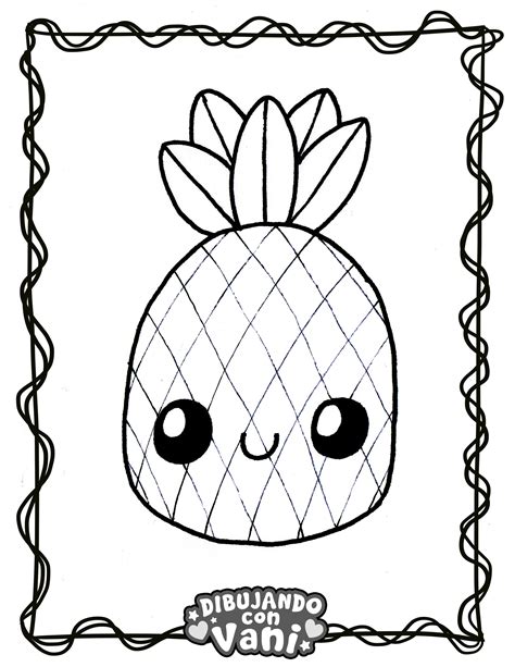 Dibujos Para Colorear De Kawaii Para Imprimir De Frutas