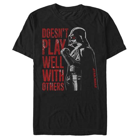 Star Wars Mens Star Wars Darth Vader Doesnt Play Well T Shirt