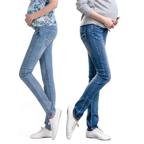 New Skinny Maternity Denim Jeans Pants For Pregnant Jean Woman Elastic