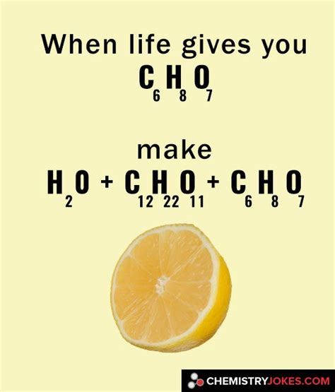 When Life Gives You C6H8O7 Chemistry Jokes Chemistry Humor