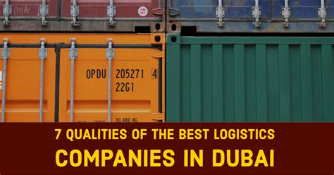 Best Logistics Services Companies In Dubai And Uae