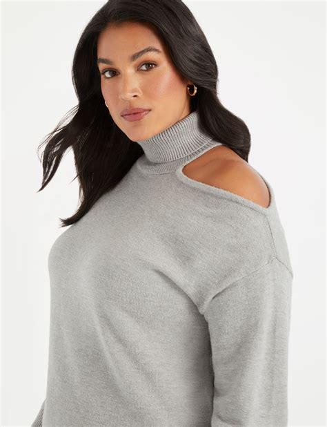 Cold Shoulder Sweater Womens Plus Size Tops Eloquii Cold
