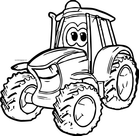 Kleurplaat Tractor Met Kar John Deere Tractor Coloring Page Gratis My