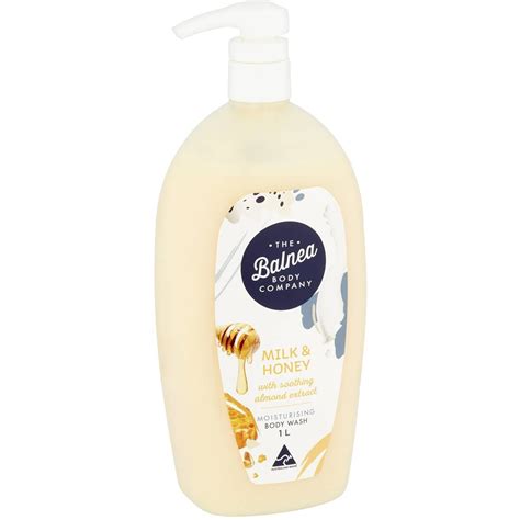 Balnea Milk And Honey Body Wash Body Wash 1l Woolworths