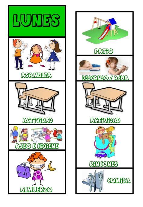 48 ideas de AGENDAS VISUALES agendas actividades tabla de rutina niños