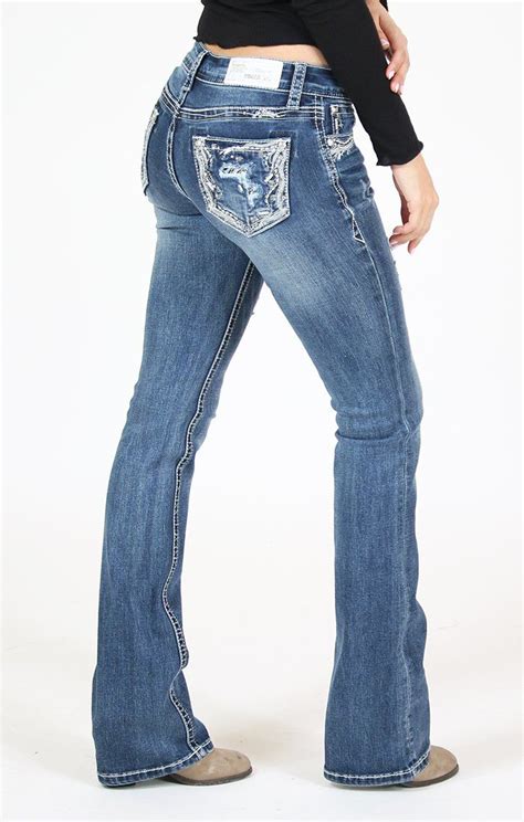 Distressed Western Embellished Junior Bootcut Jeans Jb 51386 In 2021