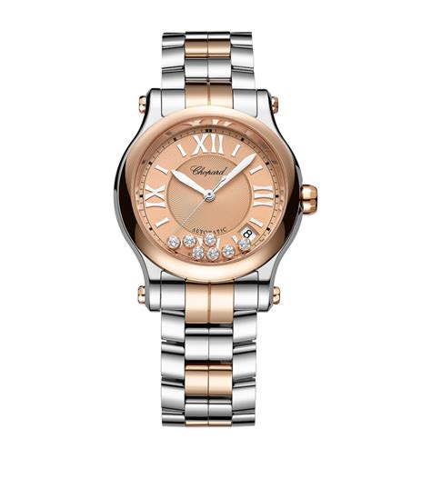 Chopard Rose Gold Stainless Steel And Diamond Happy Sport Automatic