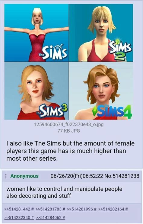 Sims F E Kb I Also Like The Sims But The Amount Of Female