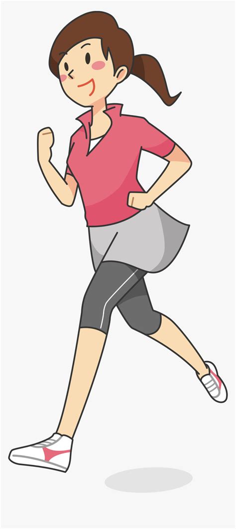 woman running clipart girl jogging clipart hd png download kindpng
