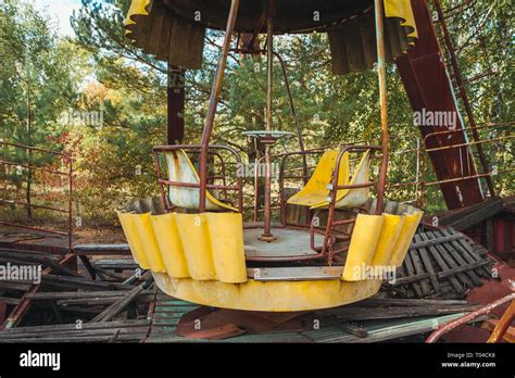 Abandoned Amusement Park In The City Center Of Prypiat In Chornobyl