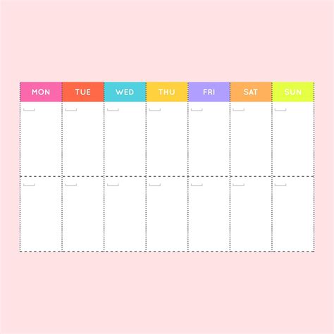 Weekly Calendar Template Weekly Calendar Planner Free Printable