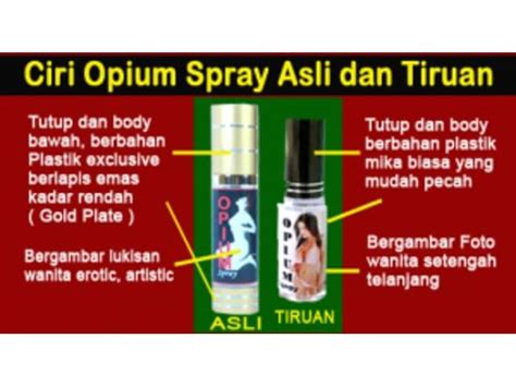 Perbedaan Opium Spray Asli Dan Palsu