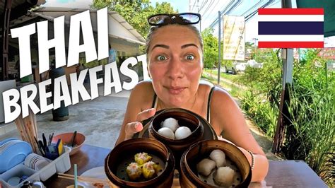 What Thais Eat For Breakfast Local Thai Food In Phuket Stopped By Thai Police In Patong