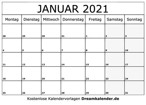Kostenlos kalender zum selbst ausdrucken jahreskalender kostenlos als pdf für 2021 und 2022. Kalender Januar 2021