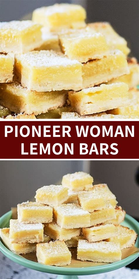 It is presented by ree drummond. Pioneer Woman Lemon Bars | Lemon dessert recipes, Lemon ...