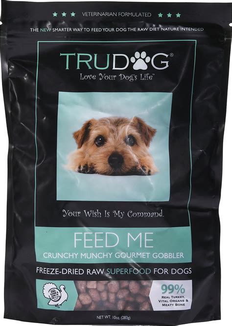 Unlock your pet's potential to thrive with the pure, real nutrition of raw. TRUDOG Feed Me Crunchy Munchy Gourmet Gobbler Raw Freeze ...