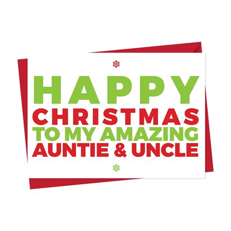 Christmas Card For An Amazing Aunt And Uncle Aisforalphabet